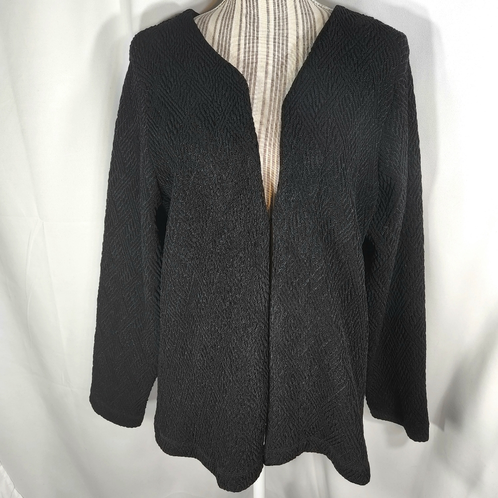 Citiknits Black with Visible Black Stitching Jacket Size XLarge